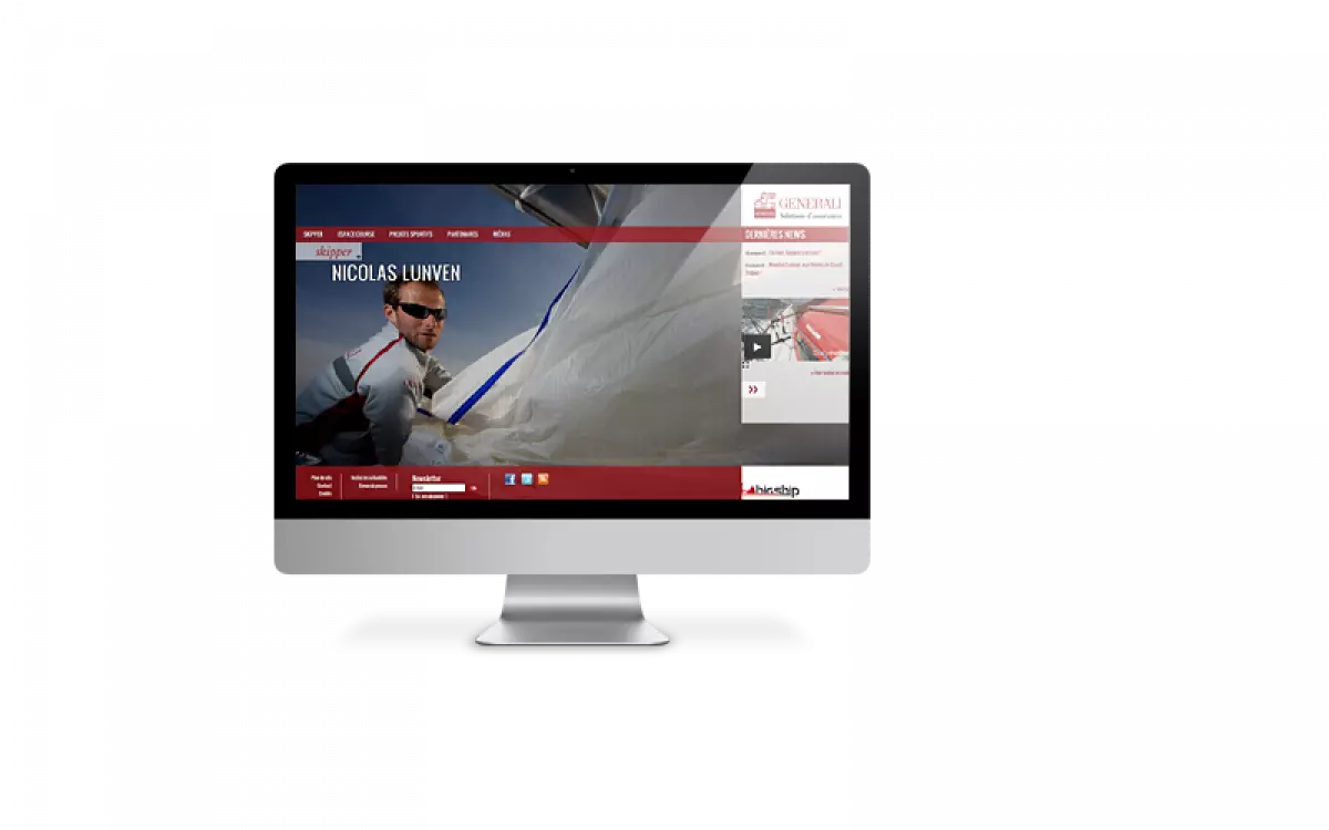 Site internet de sport, l'exemple du skipper Nicolas Lunven (version 1)