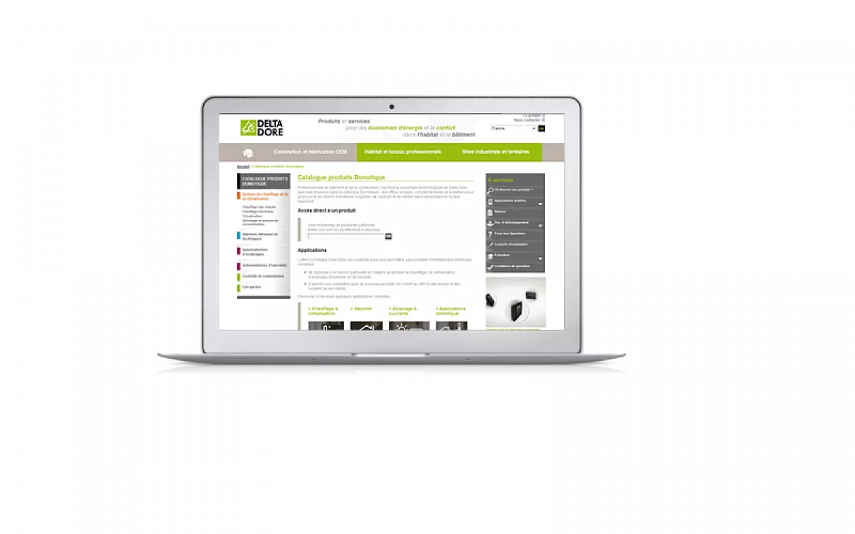 Le nouveau site web Delta Dore
