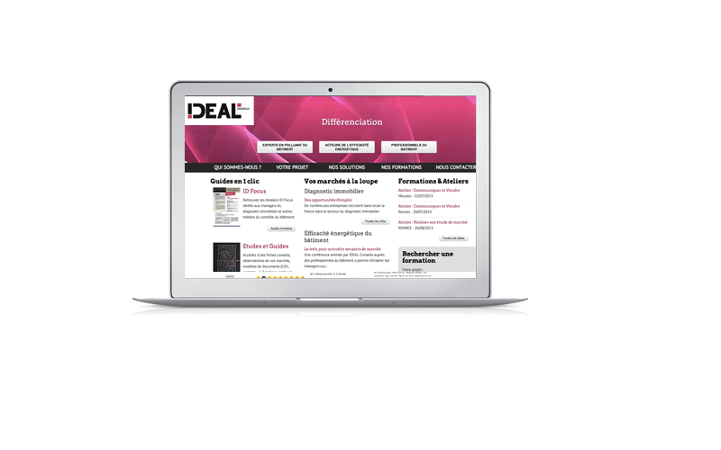 Nouveau site IDEAL Conseils en Responsive Web Design développé par Versio