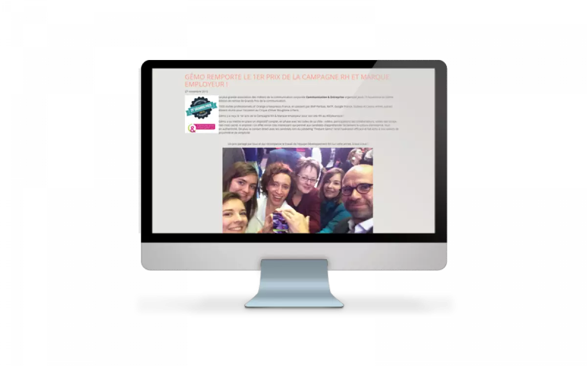 Extrait du site internet de Gémo